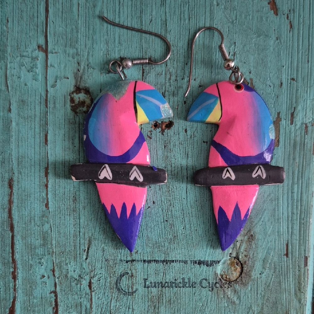 Colorful Parrot Earrings